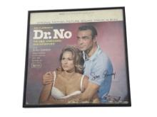Dr. No Movie Soundtrack Album Signed by Shaw Connery in Frame