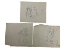 VINTAGE ORIGINAL Tony the Tiger Production ANIMATION HAND DRAWING LOT 3