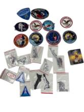Vintage NASA Patches and Pins with Sealed Box Card Lot