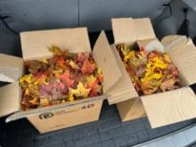 LOT - ASSORTED ARTIFICIAL FALL LEAVES, ETC (AT PUBLIC STORAGE)