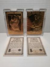 Promint 22kt Gold Mark McGwire and Sammy Sosa Cards