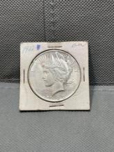 AU 1922 Silver Peace Dollar