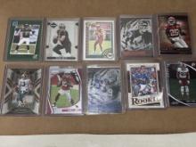 Lot of 10 NFL Cards - Marino, Young RC, Brees, Charles /399