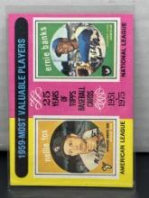 Ernie Banks Nellie Fox 1959 Most Valuable Player 1975 Topps #197