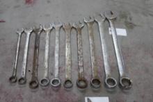 (10) Combination Wrenches -2 3/8", 2 1/4",  2", 1 7/8", 1 13/16", 1 3/4", 1 11/16", 1 5/8", 1 1/2",