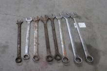 (8) Combination Wrenches - 2 1/4",  2, 3/16", 2", 1 7/8", 1 13/16", 1 3/4", 1 11/16", 1 5/8"