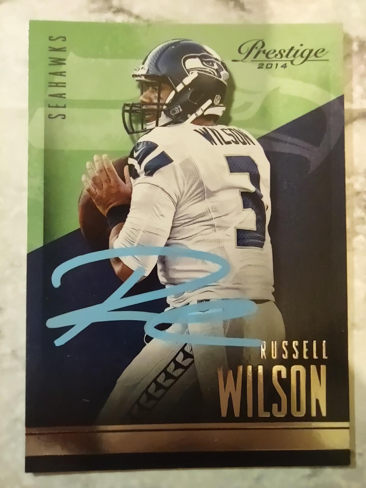 Hand Signed Russell Wilson Card W/ COA