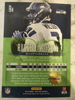 Hand Signed Russell Wilson Card W/ COA