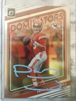 Hand Signed Patrick Mahomes Card W /COA