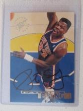 PATRICK EWING SIGNED SPORTS CARD WITH COA