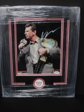 Vince McMahon WWE signed framed 8x10 photo COA