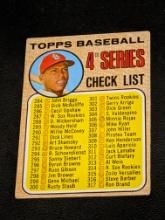 1968 Topps Baseball 4th Series Checklist #278 Vintage