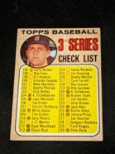 1968 Topps #192 3rd Series Checklist Vintage Baseball Card Yastrzemski