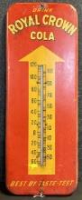 Royal Crown 1950s Painted Metal Advertising Soda Pop Thermometer Sign