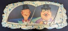 Early 70s Laurel & Hardy Anco Windshield Wipers Vacuform Plastic Sign