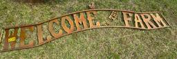Welcome to the farm sign