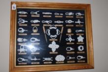 Vintage Shadow Box of Nautical Marine Knots
