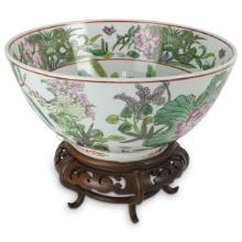 Large Chinese Porcelain Centerpiece Bowl