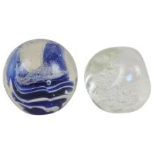 Two Vintage Art Glass Paperweights
