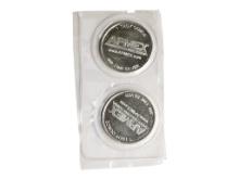 Lot of 2 - 1 Troy ounce .999 Fine Silver rounds - APMEX