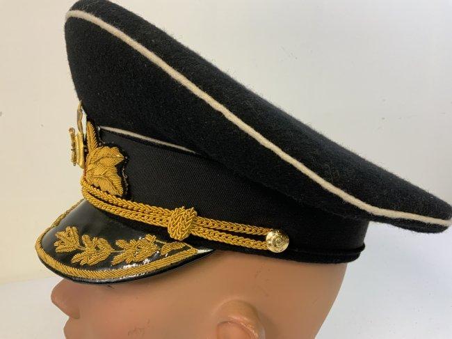USSR SOVIET RUSSIAN NAVY ADMIRAL BLACK TOP VISOR HAT