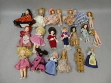 Lot 20 Vintage Plastic Character Dolls Madame Alexander etc