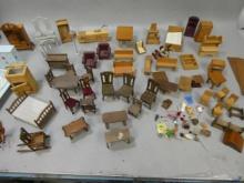 HUGE Lot Vintage Miniature Doll House Assorted Furniture & Smalls