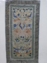19th Century Chinese Silk Embroidery Forbidden Stitch Panel