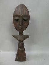 Vintage Carved Wood African Tribal Akuba Fertility Doll