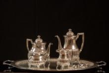 .925 Sterling Silver Tea Set with Tray 126.2 troy oz