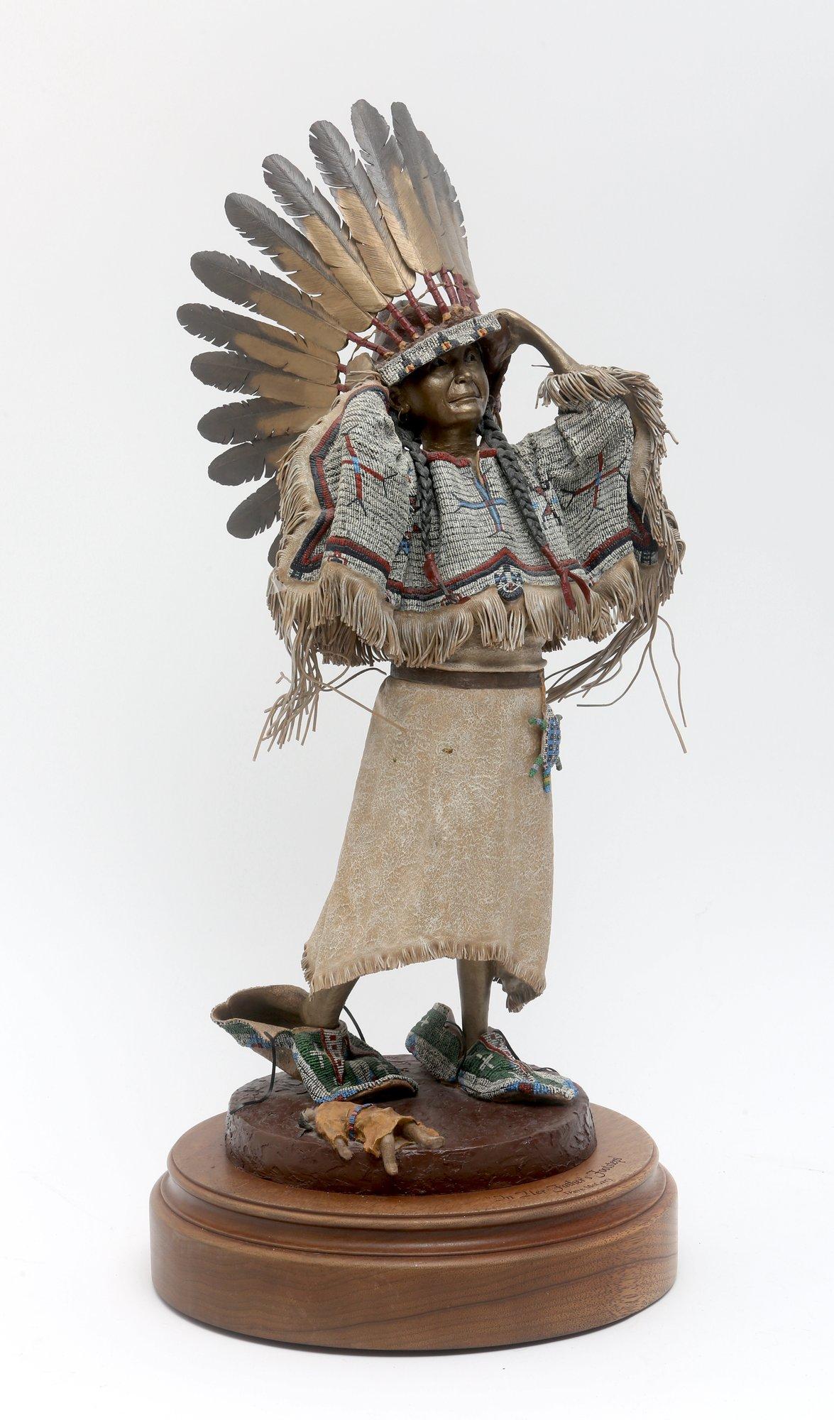 Dave McGary American Indian Sculpture W/book American Realism In Bronze In Her Fathers Footsteps