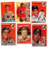 1952,  1953, 1958 Topps Baseball, NY Yankees,