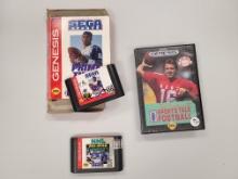 Sega Genesis video games: Prime Time, NHL All-Star, Joe Montana II Sports Talk Football