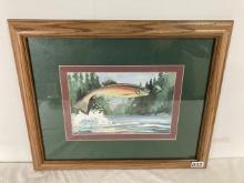 Framed Rainbow Trout Print