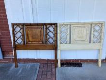 Pair of Vintage Bamboo Twin Headboards