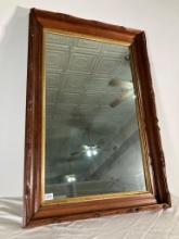Antique Carved Walnut Mirror