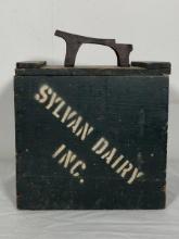 Antique Sylvan Dairy Box Made into Shoe Shine Box