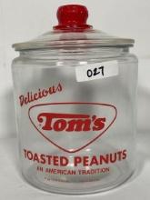 Vintage Toms Toasted Peanuts Jar and Lid