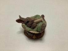 Tim Wolfe "Beach Baby" Rabbit in Shell Sculpture