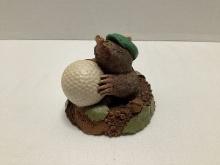 Tim Wolfe "McDivot" Mole with Golf Ball Sculpture