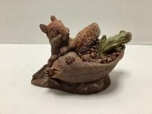 Signed Tim Wolfe "Vacabonds" Squirrel and Frog Sculpture