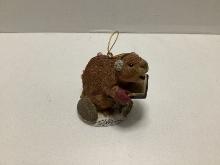 Double Signed Artist's Proof Tim Wolfe "Beverly" Beaver Ornament
