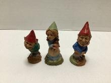 Three Tom Clark Gnome Sculptures
