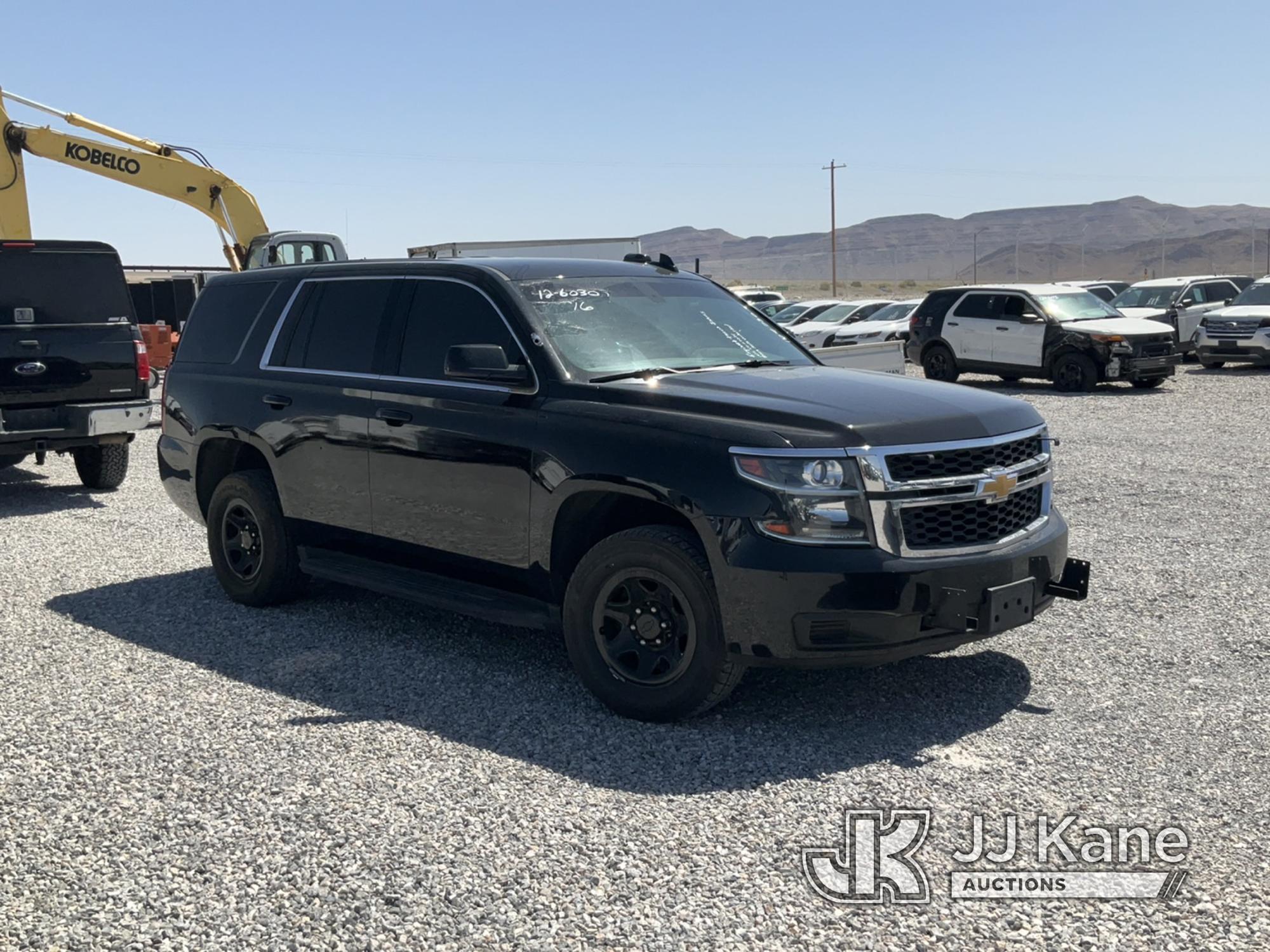 (Las Vegas, NV) 2016 Chevrolet Tahoe Police Package Towed In, No Console, Rear Seats Unbolted, Engin