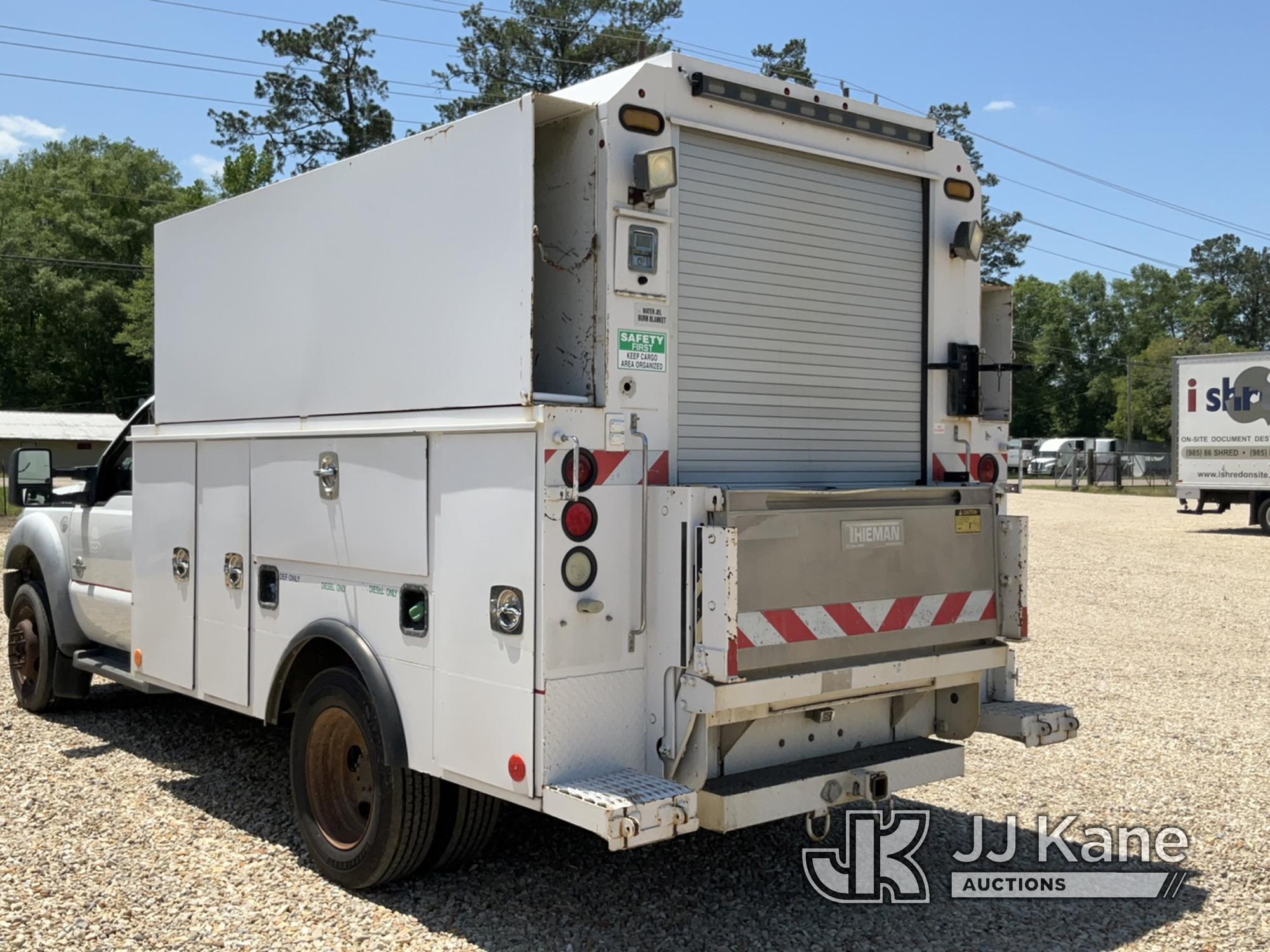 (Robert, LA) 2012 Ford F550 High Top Enclosed Service Truck Runs & Moves) (Jump to Start, Interior D