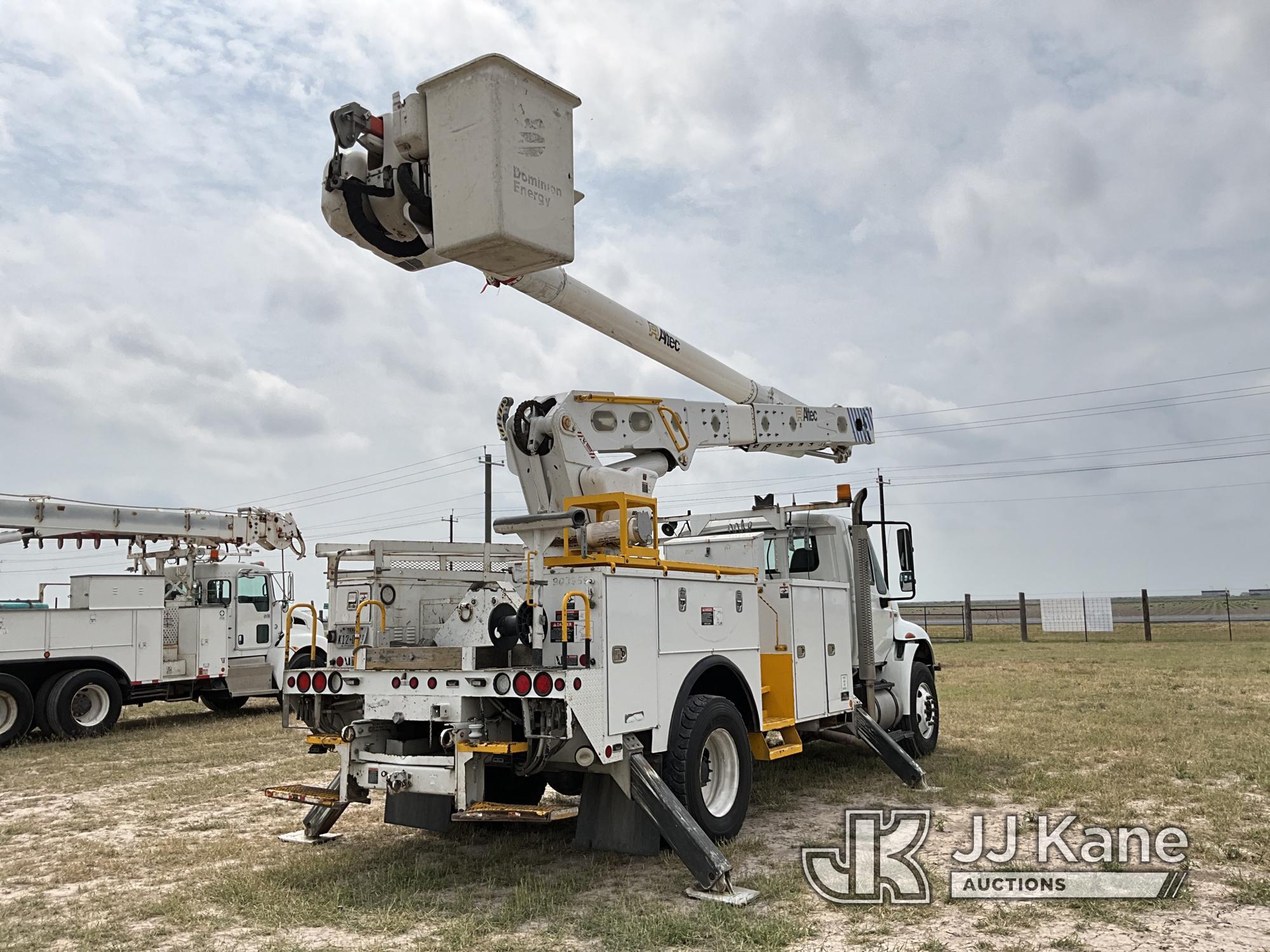 (Weslaco, TX) Altec AM55, Over-Center Material Handling Bucket Truck rear mounted on 2013 Internatio