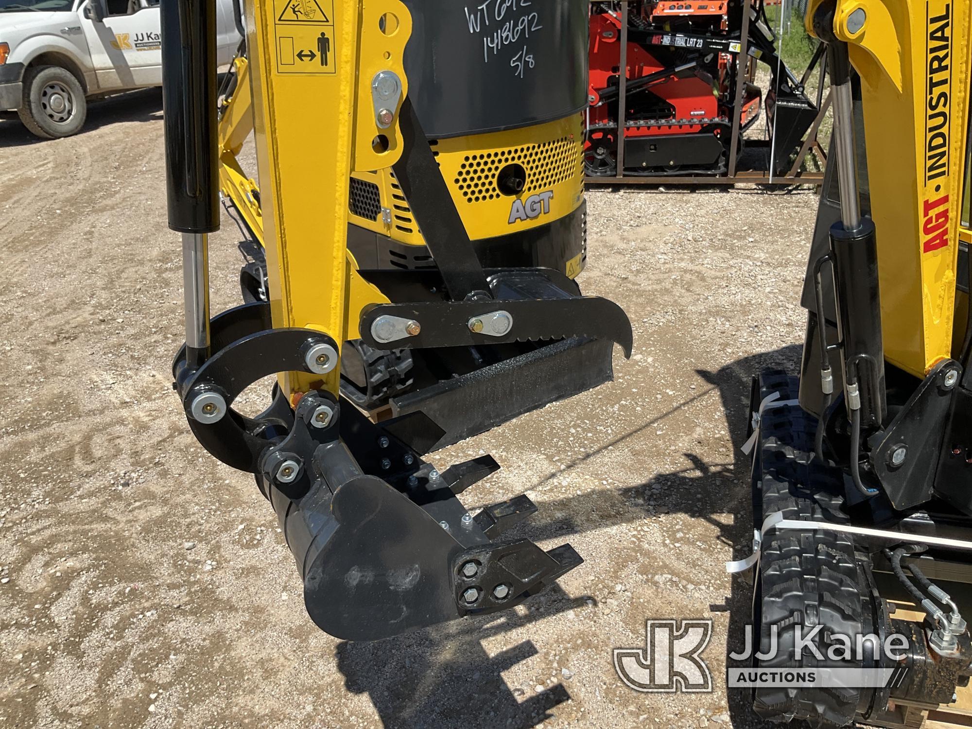 (Waxahachie, TX) 2024 AGT QH13R Mini Hydraulic Excavator New, No Fluids