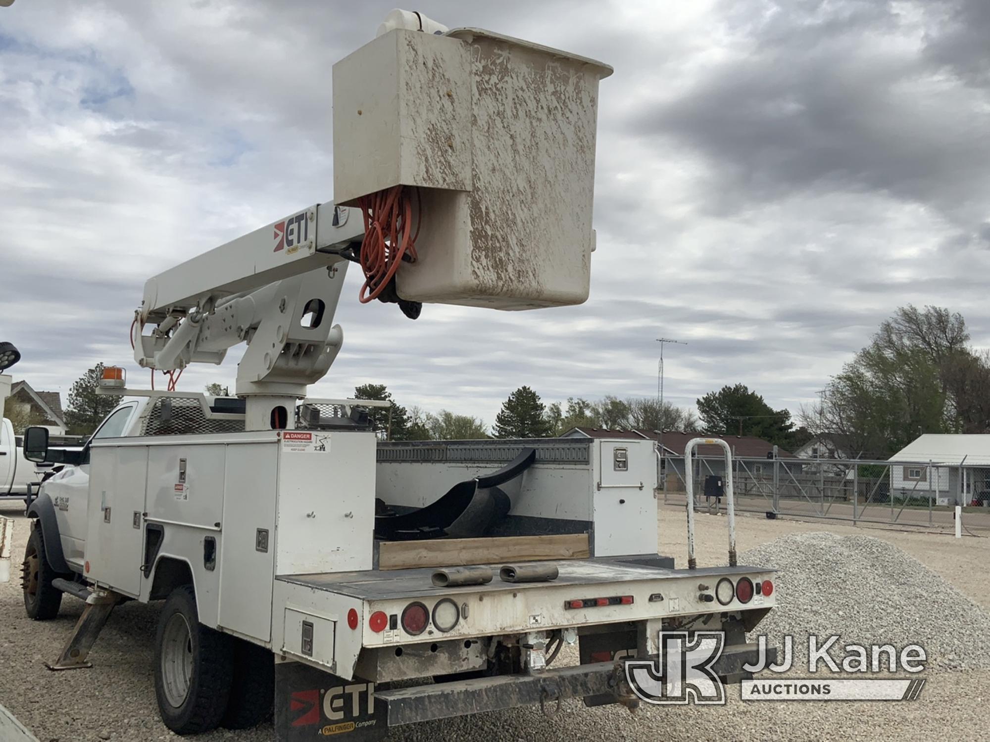(Dighton, KS) ETI ETCMH40IH, Articulating & Telescopic Material Handling Bucket Truck mounted behind