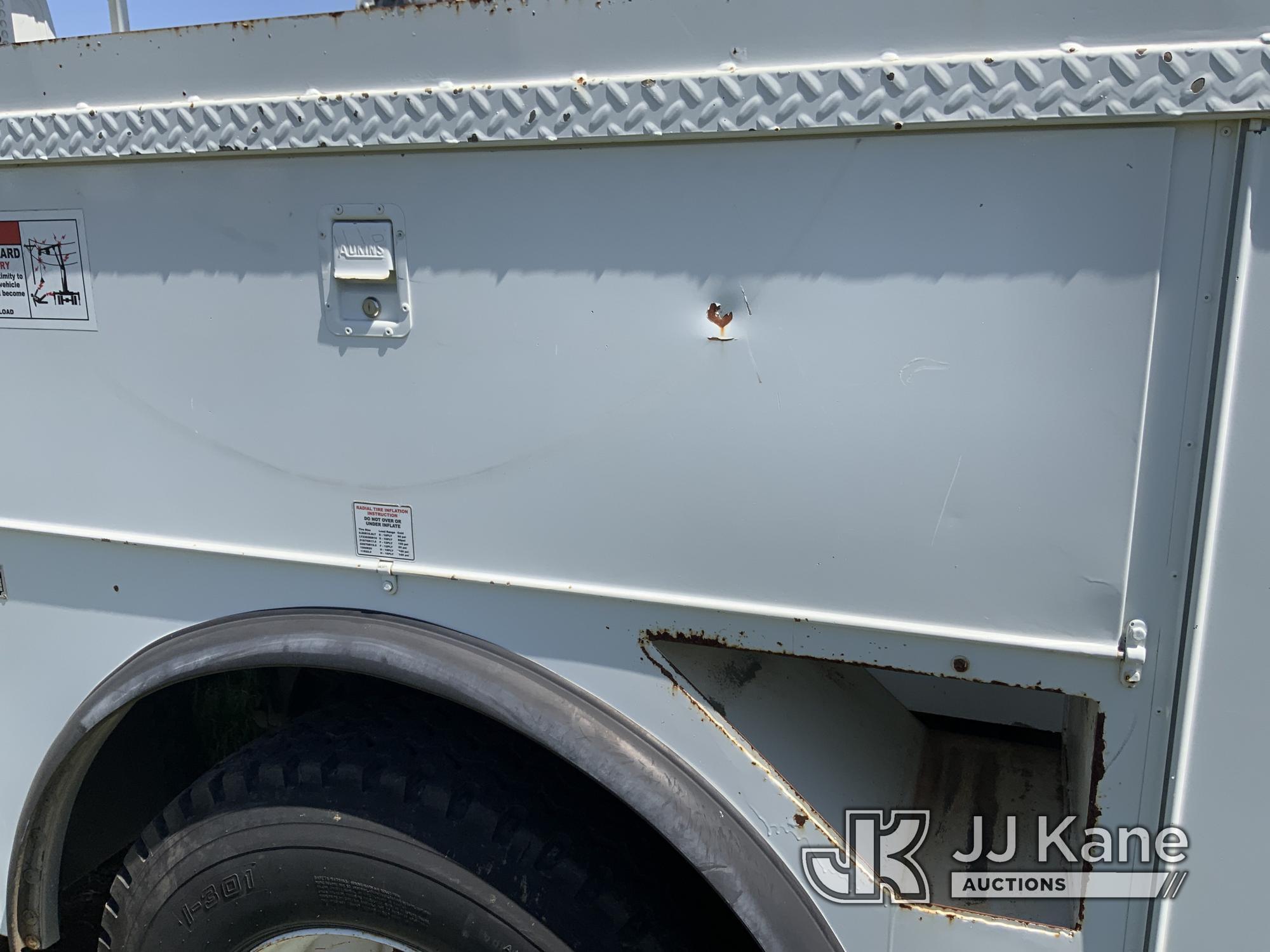 (Yukon, OK) HiRanger 5TC-55, Material Handling Bucket Truck rear mounted on 2014 International 4300