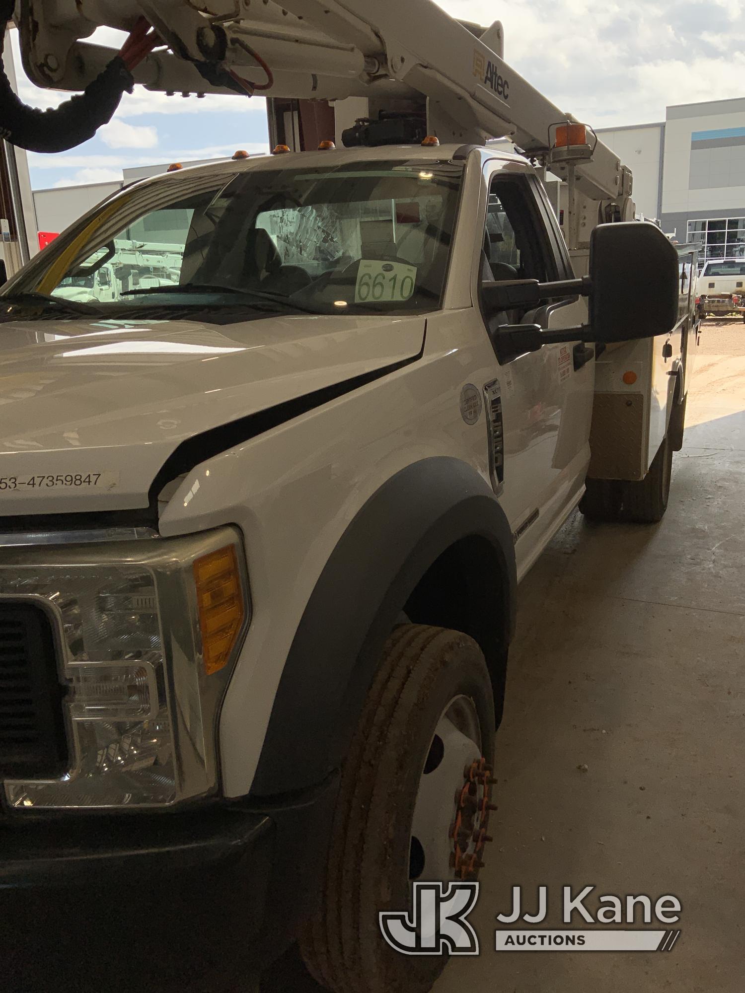 (Oklahoma City, OK) Altec AT40G, Articulating & Telescopic Bucket Truck mounted behind cab on 2017 F